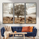 Texas Longhorn Cattle Wall Art, Rustic Western Ranch Canvas by MyGreatCanvas | Canvas Wall Art Prints | Photo Prints & Wall Decor