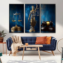 Lady Justice Wall Art Canvas Print – Elegant Gold Legal by MyGreatCanvas | Canvas Wall Art Prints | Photo Prints & Wall Decor