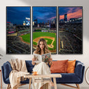 Target Field Wall Art Canvas Print – Baseball Stadium Scene,