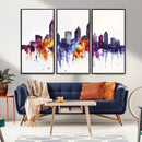 Atlanta Skyline Wall Art Canvas Print – Framed Colorful