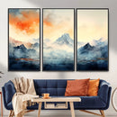 Warm Clouds Abstract Mountain Wall Art, Modern Landscape by MyGreatCanvas | Canvas Wall Art Prints | Photo Prints & Wall Decor
