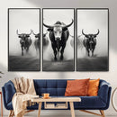 Texas Longhorn Wall Art Canvas Print, Framed Speckled Cow by MyGreatCanvas | Canvas Wall Art Prints | Photo Prints & Wall Decor