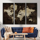 Vibrant Watercolor World Map Wall Art – Stunning Multicolor by MyGreatCanvas | Canvas Wall Art Prints | Photo Prints & Wall Decor