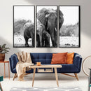 Elephant Family Africa Wall Art Canvas Print by MyGreatCanvas | Canvas Wall Art Prints | Photo Prints & Wall Decor