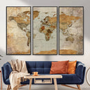 World Map Canvas Print – Detailed Map of the World Wall Art by MyGreatCanvas | Canvas Wall Art Prints | Photo Prints & Wall Decor