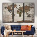 World Map Canvas Print – Framed Detailed Map of the World by MyGreatCanvas | Canvas Wall Art Prints | Photo Prints & Wall Decor