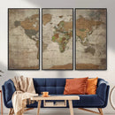 World Map Canvas Print – Framed Travel Map Wall Art for by MyGreatCanvas | Canvas Wall Art Prints | Photo Prints & Wall Decor