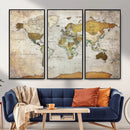 Personalized World Map Canvas Print – Colorful Watercolor by MyGreatCanvas | Canvas Wall Art Prints | Photo Prints & Wall Decor