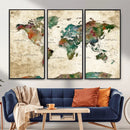 World Map Canvas Print – Framed Detailed Map of the World by MyGreatCanvas | Canvas Wall Art Prints | Photo Prints & Wall Decor