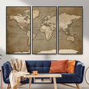 World Map Wall Art Canvas Print, Framed Map Art Picture by MyGreatCanvas | Canvas Wall Art Prints | Photo Prints & Wall Decor
