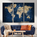 World Map Canvas Print – Framed Travel Map Wall Art for by MyGreatCanvas | Canvas Wall Art Prints | Photo Prints & Wall Decor