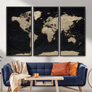 World Map Wall Art Print – Detailed Map of the World Wall by MyGreatCanvas | Canvas Wall Art Prints | Photo Prints & Wall Decor