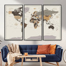 World Map Wall Art Print by MyGreatCanvas | Canvas Wall Art Prints | Photo Prints & Wall Decor