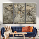 World Map Canvas Print – Detailed Map of the World Wall Art