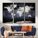 Vintage World Map Canvas Wall Art – Antique Triptych Map by MyGreatCanvas | Canvas Wall Art Prints | Photo Prints & Wall Decor