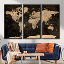 World Map Canvas Print – Detailed Map of the World Wall Art by MyGreatCanvas | Canvas Wall Art Prints | Photo Prints & Wall Decor