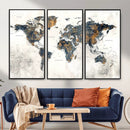 World Map Wall Art Canvas Print for Office Wall Decor by MyGreatCanvas | Canvas Wall Art Prints | Photo Prints & Wall Decor