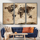 World Map Wall Art Canvas Print by MyGreatCanvas | Canvas Wall Art Prints | Photo Prints & Wall Decor