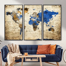 World Map Canvas Print – Colorful Abstract Travel Map, by MyGreatCanvas | Canvas Wall Art Prints | Photo Prints & Wall Decor