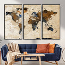 World Map Canvas Print – Framed Travel Map Wall Art for by MyGreatCanvas | Canvas Wall Art Prints | Photo Prints & Wall Decor