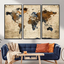 World Map Wall Art Canvas Print, Modern Decorative Framed by MyGreatCanvas | Canvas Wall Art Prints | Photo Prints & Wall Decor
