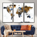 Colorful Watercolor World Map Canvas Wall Art – Framed by MyGreatCanvas | Canvas Wall Art Prints | Photo Prints & Wall Decor