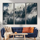 Foggy Mountain Forest Canvas Print, Misty Pine Trees Nature by MyGreatCanvas | Canvas Wall Art Prints | Photo Prints & Wall Decor