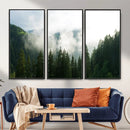 Misty Mountain Forest Canvas Print, Foggy Pine Trees Nature by MyGreatCanvas | Canvas Wall Art Prints | Photo Prints & Wall Decor