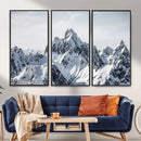 Snowy Mountain Range Canvas Print, Alpine Peaks Landscape by MyGreatCanvas | Canvas Wall Art Prints | Photo Prints & Wall Decor