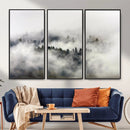 Foggy Forest Wall Art Canvas Print, Misty Pine Tree by MyGreatCanvas | Canvas Wall Art Prints | Photo Prints & Wall Decor