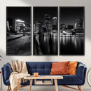 Boston Wall Art Canvas Print, Boston City Downtown Night by MyGreatCanvas | Canvas Wall Art Prints | Photo Prints & Wall Decor