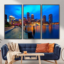 Boston Wall Art Canvas Print, Boston City Downtown Night by MyGreatCanvas | Canvas Wall Art Prints | Photo Prints & Wall Decor