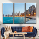 Chicago Wall Art Canvas Print, Chicago City Downtown Night by MyGreatCanvas | Canvas Wall Art Prints | Photo Prints & Wall Decor