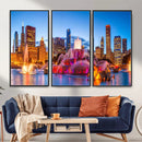Chicago Wall Art Canvas Print, Chicago City Downtown Night by MyGreatCanvas | Canvas Wall Art Prints | Photo Prints & Wall Decor