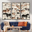 Wild Horses Wall Art Canvas Print - Abstract Farm Longhorn by MyGreatCanvas | Canvas Wall Art Prints | Photo Prints & Wall Decor