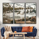 Snowy Mountain Landscape Wall Art Canvas Print, Alpine Pine by MyGreatCanvas | Canvas Wall Art Prints | Photo Prints & Wall Decor