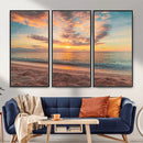 Sunset Beach Wall Art Canvas Print – Soft Coastal by MyGreatCanvas | Canvas Wall Art Prints | Photo Prints & Wall Decor