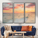 Sunset Beach Wall Art Canvas Print – Soft Coastal by MyGreatCanvas | Canvas Wall Art Prints | Photo Prints & Wall Decor