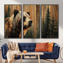 Grizzly Bear Wall Art Canvas Print, Rustic Wildlife Bear by MyGreatCanvas | Canvas Wall Art Prints | Photo Prints & Wall Decor