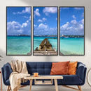 Caribbean Ocean Pier Seascape Wall Art Canvas Print, by MyGreatCanvas | Canvas Wall Art Prints | Photo Prints & Wall Decor