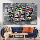 Graffiti Cube Abstract Street Art Wall Art Canvas Print by MyGreatCanvas | Canvas Wall Art Prints | Photo Prints & Wall Decor