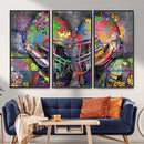 Graffiti Football Helmets Wall Art Canvas Print, Urban by MyGreatCanvas | Canvas Wall Art Prints | Photo Prints & Wall Decor