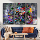 Graffiti Motorcycle Wall Art Canvas Print, Urban Street Art by MyGreatCanvas | Canvas Wall Art Prints | Photo Prints & Wall Decor