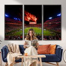 Auburn Stadium Wall Art Canvas Print, College Football Night