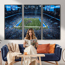 Detroit Lions Stadium Wall Art Canvas Print, Football Field