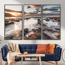 Rocky Coast Ocean Sunset Wall Art Canvas Print, Dramatic by MyGreatCanvas | Canvas Wall Art Prints | Photo Prints & Wall Decor
