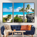 Tropical Beach Wall Art Canvas Print, Palm Tree Ocean by MyGreatCanvas | Canvas Wall Art Prints | Photo Prints & Wall Decor