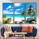 Tropical Beach Wall Art Canvas Print, Palm Tree Ocean by MyGreatCanvas | Canvas Wall Art Prints | Photo Prints & Wall Decor