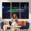 Ole Miss Rebels Vaught Hemingway Stadium Wall Art Canvas