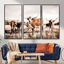 Texas Longhorn Cattle Wall Art Canvas Print, Sepia Western by MyGreatCanvas | Canvas Wall Art Prints | Photo Prints & Wall Decor